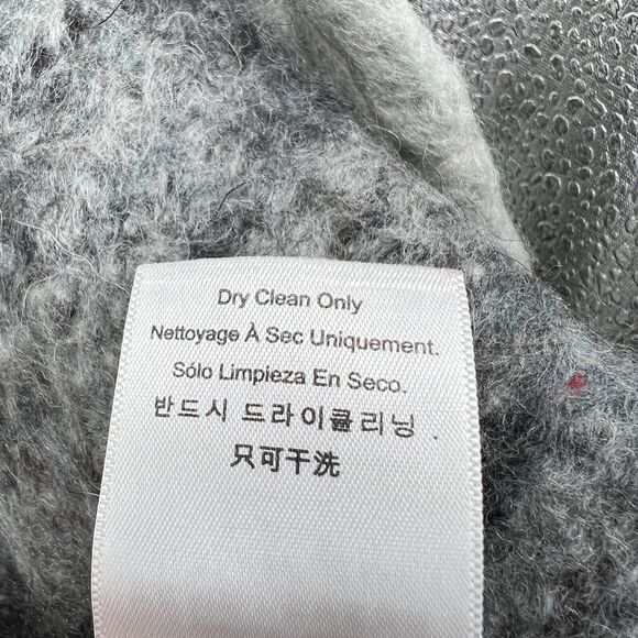 West Elm Gray and Teal Fleece Blanket 50 in x 70 in - Picture 3 of 5